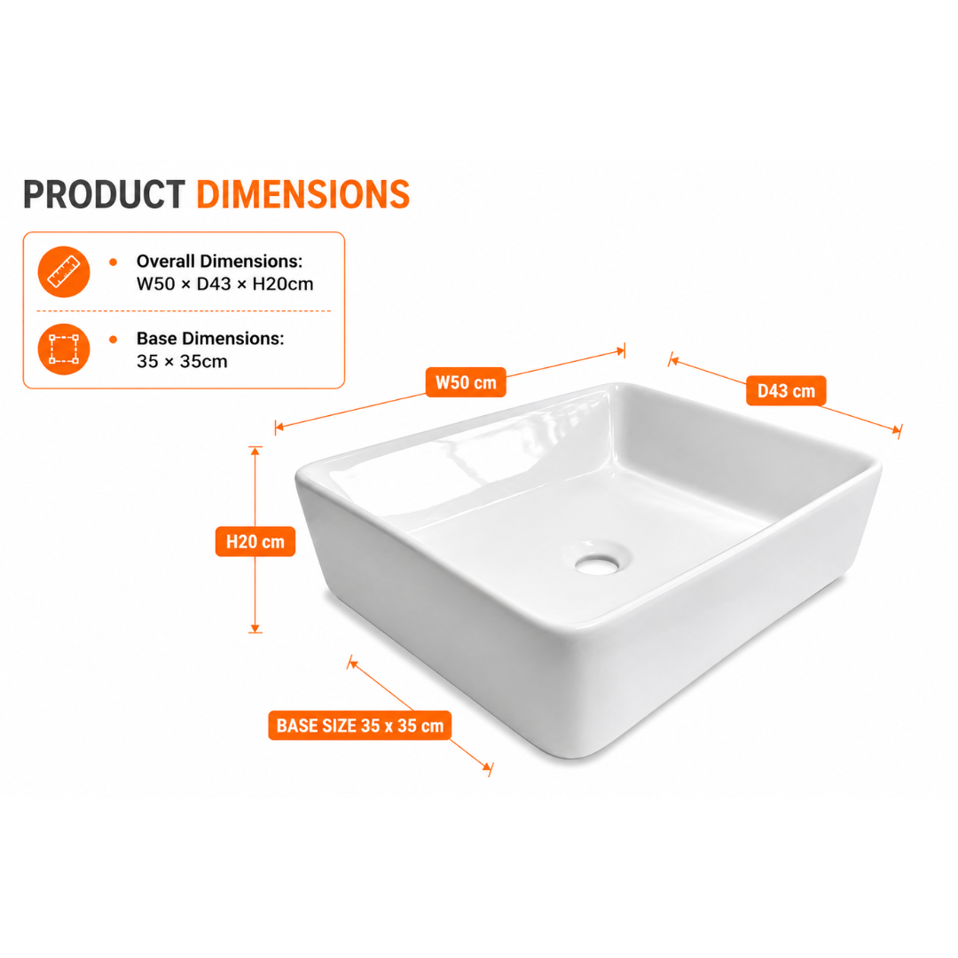 Ceramic quality countertop sink/washbasin