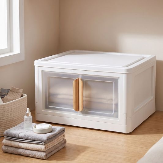 Layered Tier Transparent Foldable Storage Box