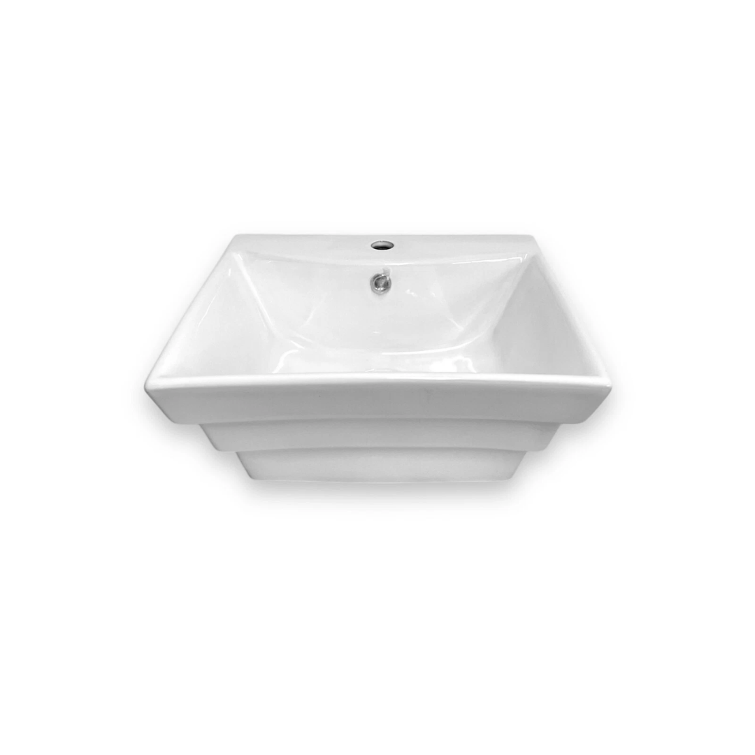 Baltic Stepped Designer White ceramic washbasin/sink countertop wall hung