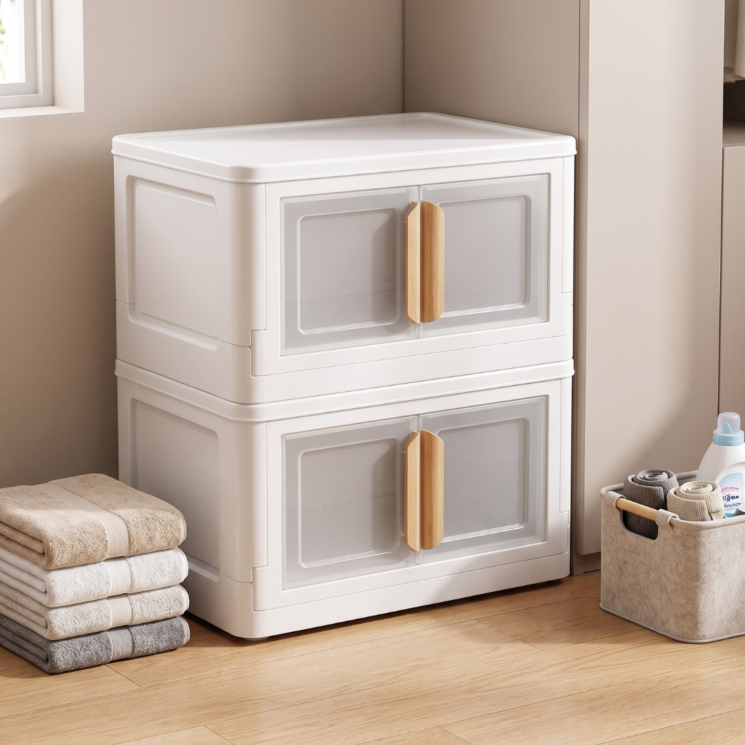 Layered Tier Transparent Foldable Storage Box