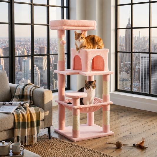 Pink Cat Tree 116cm